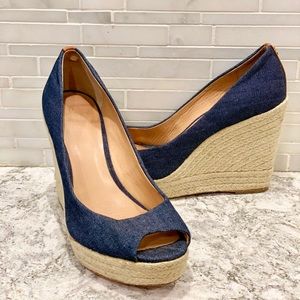 Pre-loved Coach Espadrille Denim Wedge
